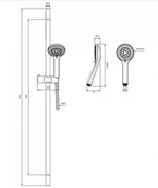 Zestawy prysznicowe - Omnires Yosemite Zestaw prysznicowy ścienny złoty YOSEMITE-SGL - miniaturka - grafika 1