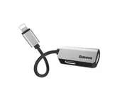 Złącza, przejściówki, adaptery - Baseus adapter 2x Lightning słuchawki do iPhone - miniaturka - grafika 1