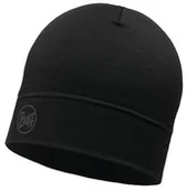 Czapki i chusty sportowe męskie - Buff Czapka do biegania LIGHTWEIGHT MERINO WOOL HAT Solid Black - miniaturka - grafika 1