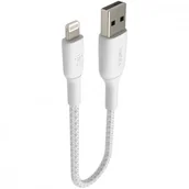Kable USB - Belkin Kabel Boost Charge Braided USB-A do Lightning 15cm, biały 745883788712 - miniaturka - grafika 1