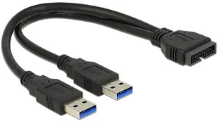 Delock Kabel USB USB3.0 Pinheader 2x USB 3.0 A 0.25m 83910 - Kable USB - miniaturka - grafika 4