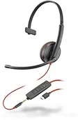 Akcesoria do telefonów stacjonarnych - Plantronics 209750  101 Blackwire UC-słuchawki c3215 USB-C 209750-101 - miniaturka - grafika 1