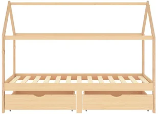 VidaXL Lumarko Łóżko dziecięce z szufladami, lite drewno sosnowe, 90x200 cm! 322138 VidaXL - Łóżka dla dzieci i młodzieży - miniaturka - grafika 3