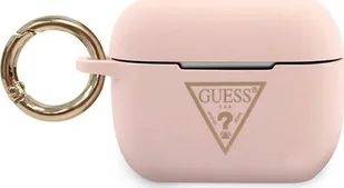 Guess Guess GUACAPLSTLPI Silikonowe etui Triangle Logo AirPods Pro różowy GUACAPLSTLPI - Akcesoria do słuchawek - miniaturka - grafika 2