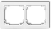 Klawisze i ramki - Karlik Ramka podwójna uniwersalna DEKO SOFT DRSO-2 biały DRSO-2 - miniaturka - grafika 1