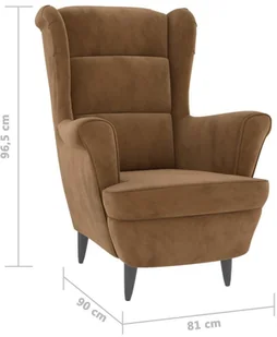 vidaXL Lumarko Fotel brązowy, aksamitny 324067 - Fotele - miniaturka - grafika 7