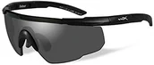 Pozostały sprzęt i akcesoria do ćwiczeń - Wiley X Saber Advanced Smoke Grey Matte Black Frame 302 - miniaturka - grafika 1