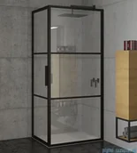 Kabiny prysznicowe - Riho Grid GB201 kabina prysznicowa 80x80 czarna GB2080080 - miniaturka - grafika 1