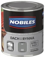 Farby do metalu - Nobiles Emalia Dach i Rynna szary jasny 0 75 l - miniaturka - grafika 1
