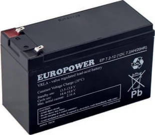 EuroPower Akumulator do Ups 12V 7,2Ah - Zasilacze awaryjne UPS - miniaturka - grafika 2
