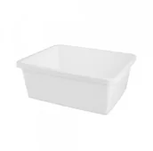 Inne artykuły do sprzątania - Miska plastikowa prostokątna Bentom 8 l Biała - miniaturka - grafika 1