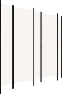 vidaXL Parawan 5-panelowy, biały, 250 x 180 cm vidaXL - Parawany - miniaturka - grafika 3