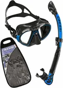 Sprzęt do nurkowania - Cressi Zestaw BIG EYES EVOLUTION i ALPHA ULTRA DRY niebiesko czarny - miniaturka - grafika 1