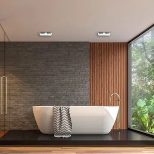 Milagro Srebrne Oczko Sufitowe Szklane Kwadratowe 2x Gu10 Kolor Srebny EKOS919 - Oprawy, klosze i abażury - miniaturka - grafika 5