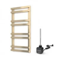 Grzejniki łazienkowe - WARMTEC Grzejnik łazienkowy elektryczny 50 x 90 cm VENTANA Warntec złoty VENTANA-500X900-Z-EL - miniaturka - grafika 1