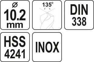 Yato WIERTŁO DO METALU HSS PREMIUM 10,2MM DO WIERCENIA W STALI INOX YT-44231 - Wiertła - miniaturka - grafika 4