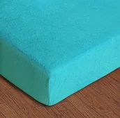 Prześcieradła - Darymex Prześcieradło z gumką Frotte turkusowe 130/140x200 cm 5907761010963 - miniaturka - grafika 1