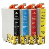 Tusze zamienniki - Zestaw 4 Tuszy Do Epson T0711-T0715 B C M Y - miniaturka - grafika 1