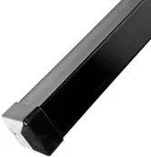 Akcesoria do ogrodzeń - Polbram Steel Group Słup przęsłowy Polbram Steel Group 5 x 5 x 200 cm malowany czarny - miniaturka - grafika 1