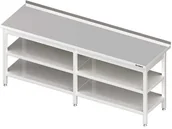 Stoły gastronomiczne - Stalgast Stół przyścienny z dwoma półkami 2100x700x850 mm 980077210 - miniaturka - grafika 1