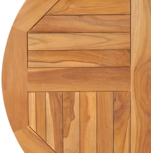 vidaXL Blat stołu lite drewno tekowe okrągły 2,5 cm 80 cm 48986 - Stoły - miniaturka - grafika 6