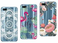 Etui i futerały do telefonów - NOVAGO Novago kompatybilne z Huawei Honor 10 zestaw 3 etui ochronnych, elastyczne, przezroczyste i wytrzymałe, odporne na uderzenia, z wysokiej jakości nadrukiem reliefowym (3 sztuki, wielokolorowe, 4) Coqu - miniaturka - grafika 1