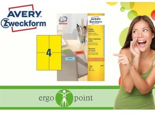 Avery Zweckform Etykiety kolorowe trwałe Zweckform żółte 105 x 148mm 100 ark./op. 3459 - Etykiety samoprzylepne i bloki etykiet - miniaturka - grafika 4