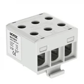 Kostki, złączki, wtyczki - Geberit MOREK szynowa 1,5-50mm2 szara 6-otwor. zacisk. 3P MAA1350A10 Morek 4382 MAA1350A10 - miniaturka - grafika 1