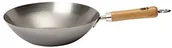 Woki - School of Wok patelnia chińska/gotowania, z płaskim dnem, ze stali węglowej, średnica 26,7 cm, w kolorze srebrnym 12322002 - miniaturka - grafika 1