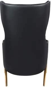Fotel biurowy, krzesło biurowe King Home Fotel HAMPTON VELVET czarny ekoskóra czarna złota podstawa MSE011000304.E43V41 - Fotele i krzesła biurowe - miniaturka - grafika 4