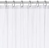 Zasłony prysznicowe - Ridder 361000  350 folia do zasłony prysznicowej ok. 120 x 200 cm, brylant przezroczysty łącznie z pierścienie 36100-350 - miniaturka - grafika 1