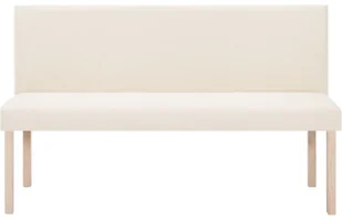 vidaXL Ławka, 139,5 cm, kremowa, poliester vidaXL - Ławki do przedpokoju - miniaturka - grafika 12