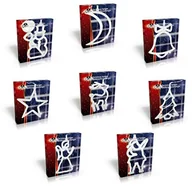 Oświetlenie świąteczne - Emanhu Trading LED świecąca zawieszka, obraz na okno, dekoracja okien, dekoracja na Boże Narodzenie, 8 x dioda LED, z przyssawką rożn.motywy 88037 - miniaturka - grafika 1