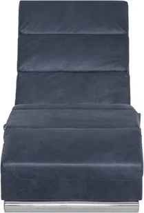 vidaXL Szezlong masujący, szary, sztuczna skóra zamszowa - Szezlongi - miniaturka - grafika 6