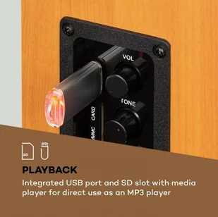 Auna Line 500 A Drewno + Czarny (JO2-R50BT) Drewno + Czarny - Głośniki i kolumny - miniaturka - grafika 5