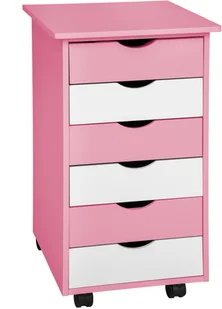 tectake Biurko dla dzieci z kontenerem na kółkach - różowy 401240 - Biurka dla dzieci - miniaturka - grafika 6
