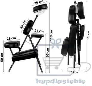 Movit MAX Profesjonalny fotel do masażu biały - Stoły i łóżka do masażu - miniaturka - grafika 3