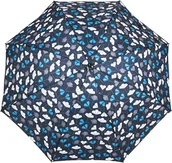 Parasole - Blue Drop Parasol damski długi w polne kwiaty, niebieski MOI6660-03 - miniaturka - grafika 1