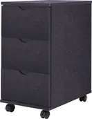 Szafy biurowe - vidaXL Szafka z szufladami 33 x 45 x 60 cm czarna 245726 - miniaturka - grafika 1