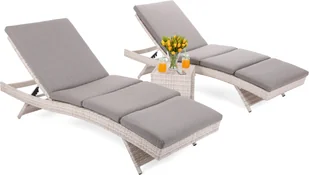 Home&Garden Stolik technorattanowy Bora Bora Beige 558125 - Stoły ogrodowe - miniaturka - grafika 4