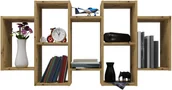 Półki do salonu - REGAŁ WISZĄCY BILBAO 7.0 ŚCIENNY PÓŁKI DĄB ARTISAN - miniaturka - grafika 1