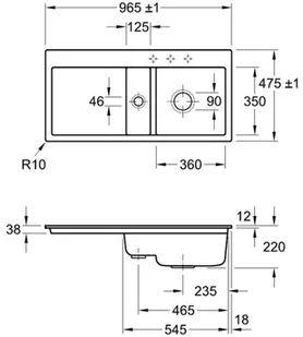 Villeroy & Boch Subway 60 Flat 67121FI4 - Zlewozmywaki - miniaturka - grafika 4