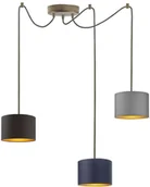 Lampy sufitowe - LYSNE Nowoczesny żyrandol pająk WAIKIKI GOLD 400040/67 W3 - miniaturka - grafika 1