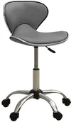 Fotele i krzesła biurowe - VidaXL Taboret kosmetyczny, szary, sztuczna skóra 323678 VidaXL - miniaturka - grafika 1