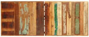 vidaXL 9-cz. zestaw mebli barowych, drewno z odzysku i naturalna skóra - Stoły z krzesłami - miniaturka - grafika 5