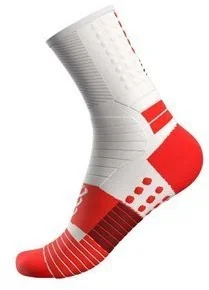 Compressport Skarpetki do biegania PRO MARATHON SOCKS biało-czerwone - Skarpetki sportowe męskie - miniaturka - grafika 7