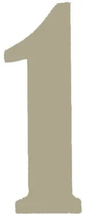 Cyfra /1/ 5CM PLATYNA PVC - Numery na dom - miniaturka - grafika 2