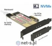Adaptery i przejściówki - Delock PCI Express x4 > wewnętrzny M.2 B + wewnętrzny NVMe M.2 M (89630) - miniaturka - grafika 1
