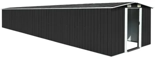 vidaXL Szopa ogrodowa, antracyt, 257x779x181 cm, stal galwanizowana! 47034 - Altany ogrodowe - miniaturka - grafika 11