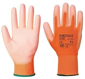 Rękawice robocze - Portwest A120 rękawice PU, S, pomarańczowe A120O1RS - miniaturka - grafika 1